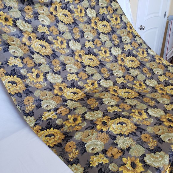 Vintage Midcentury 1940s/1950s Fabric-56 x 7 Yards-Amazing Floral Flowers Cotton - Picture 8 of 10